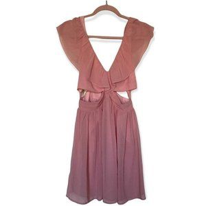 Keepsake Pink Lost Without You Dress with side cut-outs